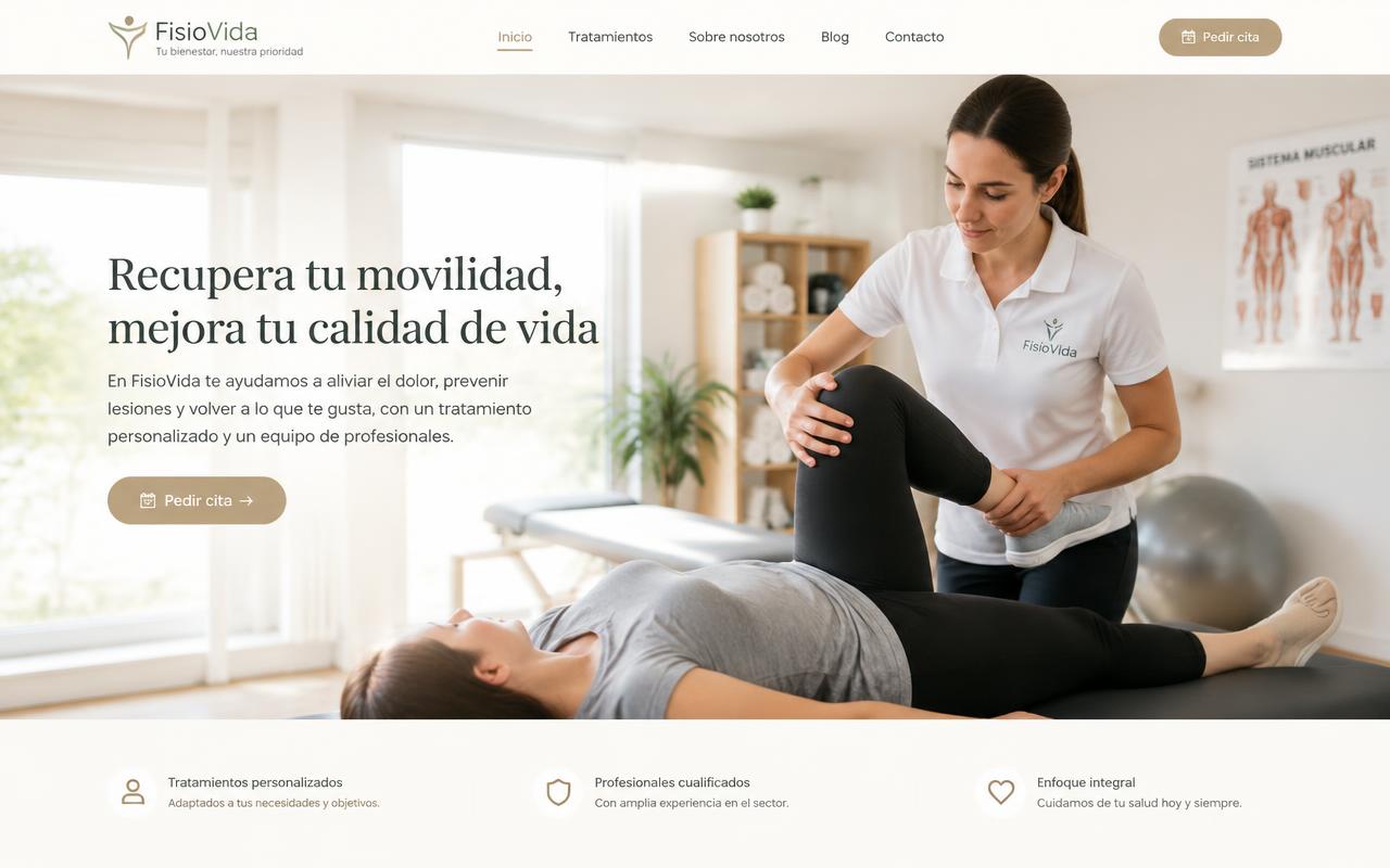 Ejemplo de web para clínica